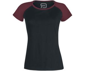 RED by EMP Short Raglan Road T-shirt black bordeaux S
