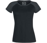 RED by EMP Short Raglan Road T-shirt black mottled grey 5XL