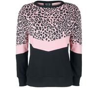 RED by EMP Sweatshirt with Leopard Print Sweatshirt black pink M