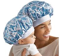 Red by Kiss 2-in-1 Mommy & Me Bonnet Sleeping Caps Hair Bonnet Hair Wrap (Paisley) Multi Color, Multi Color, One Size
