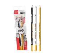 Red by Kiss 3PCS Barber Pencil with Built-in Sharpener - Edge Hairline Razor Trace and Beard Guide Outliner Pencils (Value Set)