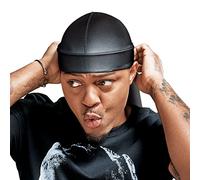 RED by Kiss Bow Wow X Power Wave Extreme Shine Silky Durag for Men Waves Silky Doo Rag (Charcoal Gray)