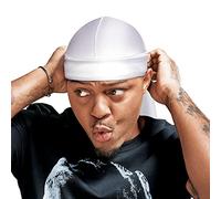 RED by Kiss Bow Wow X Power Wave Extreme Shine Silky Durag for Men Waves Silky Doo Rag (White)