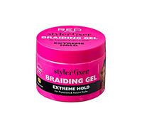 Red by Kiss Braiding Gel Extreme Hold Styler Fixer for Box Braids & Cornrows, Hydrating, Conditioning, Long-Lasting Frizz Control, 4C Moisturizing, Nourishing High Shine (6 fl. oz.)