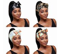 Red by Kiss Edge Laying Scarf Wrap for Hair Edge Silky Satin Scarf 4 Pack