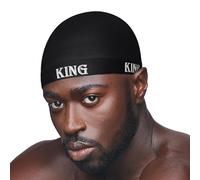Red by Kiss Fashion Wave Cap, Ultra-Stretch Fit, Durable Elastic Band, All Day Hair Compression, Perfect Layering with Durag, Regular/King, One size