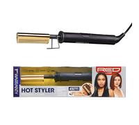 Red by Kiss Hot Comb Hair Straightener 232 Degrees, Small-Sized Teeth Electric Heating Comb, Pressing Comb Brush for Straightening Hair and Beard, Curling Iron for Natural Black Hair Beard Wigs