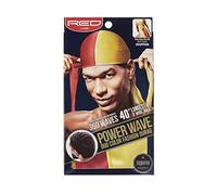 RED by KISS POWER WAVE DUO COLOR FASHION SATIN Durag (HDUPPD06-RED YELLOW)