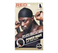 Red By Kiss Power Wave Silky Satin Durag Extra Long Tails, Black