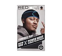 Red by Kiss Premium Bow Wow X Power Wave Durag, 360 Compression Cap for Men & Women, Adjustable Hook-&-Loop Strap, Stylish & Durable, Ideal for Locs, Braids, Finger Waves (Spandex - Black/Blue)