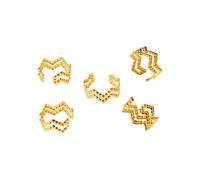 Red by Kiss Premium Luxury Braid Charms, Hair Decorative Accessories for Braids & Locs, Gold Silver Shiny, Lightweight & Durable (Classy)