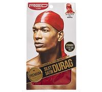 RED BY KISS Premium Silky Satin DURAG Men's Color(RED).