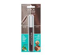 RED by KISS Quick Cover Root Touch Up Rescue (Dark Brown), Mascara Natural Water-Resistant Temporary Gray Concealer Cover Up Brush for Hair Mustache & Beard, Formulated with Jojoba Oil