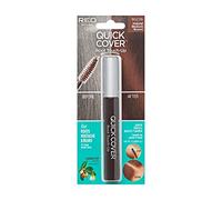 RED by KISS Quick Cover Root Touch Up Rescue (Medium Brown), Mascara Natural Water-Resistant Temporary Gray Concealer Cover Up Brush for Hair Mustache & Beard, Formulated with Jojoba Oil