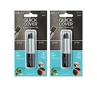 RED by Kiss Quick Cover Root Touch Up Stick Type 2PCS Water-Resistant Temporary Gray Concealer Cover Up Brush for Hair and Beard (Black)