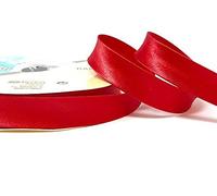 Red Byetsa Satin Fold 18mm Bias Binding on a 25m Roll