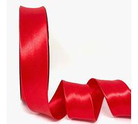 Red Byetsa Satin Fold 30mm Bias Binding on a 25m Roll