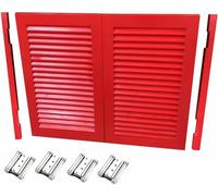 Red Cafe Double Wooden Swing Doors - Self-Closing Saloon Style for Interior Decoration, Perfect Size W130cm x H90cm, Ideal for Restaurants & Cafes