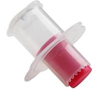 Red Cake Digger Cupcake Corer Muffin Cake Pastry Corer Model Plunger Cutter Decorating Reusable Plastic Cake Digging Holes Device Useful and Deft for Muffin Cake Filling Corers and Pitters Tools