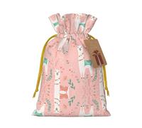 Red camel cactus print Christmas Bag - Premium Holiday packet, Festive Xmas Packaging with Joyful Designs