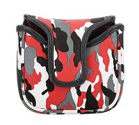 Red Camouflage Golf Club, Square Golf Mallet Putter Head Cover with Magnetic Closure Accessory for Center Shaft Putters