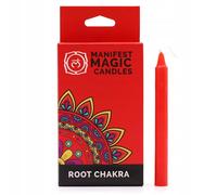 Red Candles for Root Chakra (Pack of 12) Manifest Courage - 90 minutes Burn Time, Soy Wax. Meditation & Spiritual Enhancer, Grounding Energy, Magic Gift Set