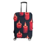 Red Candles Luggage Cover Washable Suitcase Protector Anti-Scratch Suitcase Covers Fits 18-32 Inch S