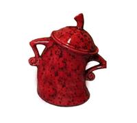 (Red) Canister With Attitude Cute Sassy Storage Canister Fun Ceramic Desktop Ornaments