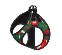 Red Cap Mushrooms Print Reflective No Choke Pet Vest Harness,Adjustable Soft Padded Dog Harness With Easy Control Handle