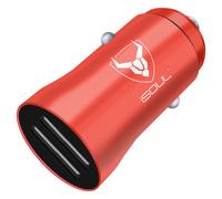 (Red) Car Charger, USB Car Cigarette Lighter 12V/24V DC 5V 3.1A USB Car Chargers Adapter 2-Port Fast Charging for iPhone 12 11 X Pro Max Samsung Android