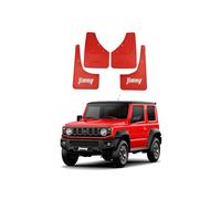 Red,Car Mudguard Mud Flaps for Suzuki Jimny HJ BJ64 BJ74 2019-2025 Molded Custom Front and Rear Mudflaps Splash Guards Flares Kit 4-PC Auto Accessories,Send 1 Car Wash Towel