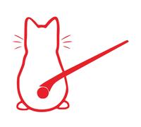 (Red) Car Rear Window Cat Wiper Decal Fading-free And Safe Wiper Decal For Increasing The Night Vision Distance