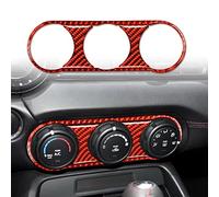 Red Carbon Fiber Car Interior Accessories A/C Buttons Climate Control Sticker Cover Trim For Mazda MX5 ND 2016-2020