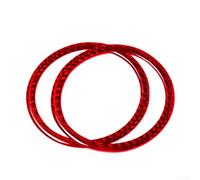 Red Carbon Fiber Door Speaker Frame Cover Trim for 3 Series E90 (2005-2012) - For Deluxe Interior Moulding Upgrade Self- Installation 2-piece Set