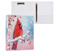Red Cardinal Bird-a1 3 D-Ring Binder A4 1 Pack with 200 Sheet for Kids School Supplies Women Men Office