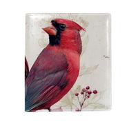 Red Cardinal Bird Big Replaceable Book Cover, Reusable PU Leather Book Protector, Suitable for 9.8" x 11" Notebooks