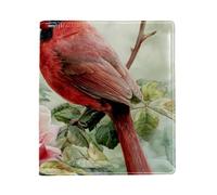 Red Cardinal Bird Big Replaceable Book Cover, Reusable PU Leather Book Protector, Suitable for 9.8" x 11" Notebooks