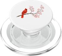 Red Cardinal Bird Cherry Blossom Nature Aesthetic Design PopSockets PopGrip for MagSafe