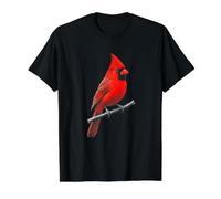 Red Cardinal Bird Northern Cardinal Nature Value Graphic T-Shirt, Men, Black, XL