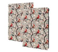 Red Cardinal Butterfly Print Compatible with ipad 9th/8th/7th Generation Case Cover, Tablet Cases Compatible with ipad Case 10.2 Inch, Auto Wake/Sleep, Folio Stand