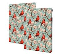 Red Cardinal On Branch Print Compatible with ipad 9th/8th/7th Generation Case Cover, Tablet Cases Compatible with ipad Case 10.2 Inch, Auto Wake/Sleep, Folio Stand