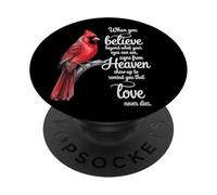 Red Cardinal Signs from Heaven Memorial Aesthetic Christian PopSockets Adhesive PopGrip