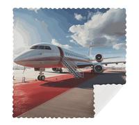 Red Carpet Airplane Dish Cloth Soft Absorbent Kitchen Dish Towels Dishcloth Cleaning Rags Fast Drying Washcloths for Car Window Bathroom 11.8x11.8 Inch