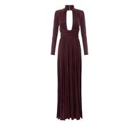 Red Carpet Dress in Cupro Jersey Fabric with Drapes - female - Elisabetta Franchi - Gowns - Brown - S - Dresses S