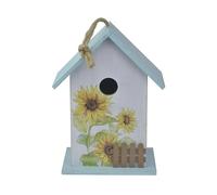 Red Carpet Studios Small Birdhouse - Chickadee, Nuthatch, Titmouse, or Warbler Hanging Bird House, 15" Long, Sunflower