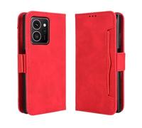 (Red) Case for Hmd Skyline 5g Leather Wallet Cover Adjustable Detachable Card Holder Magnetic Closure