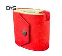 (red) Cash Wrap Wallet Faux Leather Cash Organizer With Snap Button Fast Access Money Holder Handy Purse Bands For Bartenders Barbers Sales Reps