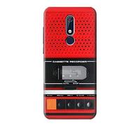 Red Cassette Recorder Graphic Case Cover For Nokia 5.1, Nokia 5 2018