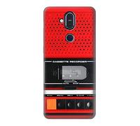 Red Cassette Recorder Graphic Case Cover For Nokia 8.1, Nokia X7