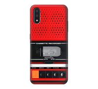 Red Cassette Recorder Graphic Case Cover For Samsung Galaxy A01